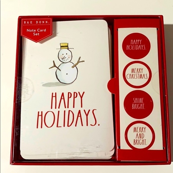 Rae Dunn “HAPPY HOLIDAY” CHRISTMAS CARDS - Picture 1 of 4